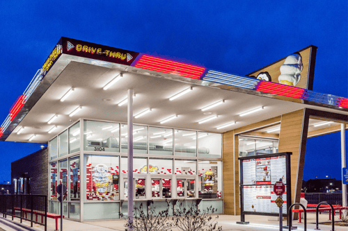 Andy's Frozen Custard - Download Free CAD Drawings, BIM Models, Revit, Sketchup, SPECS and more.